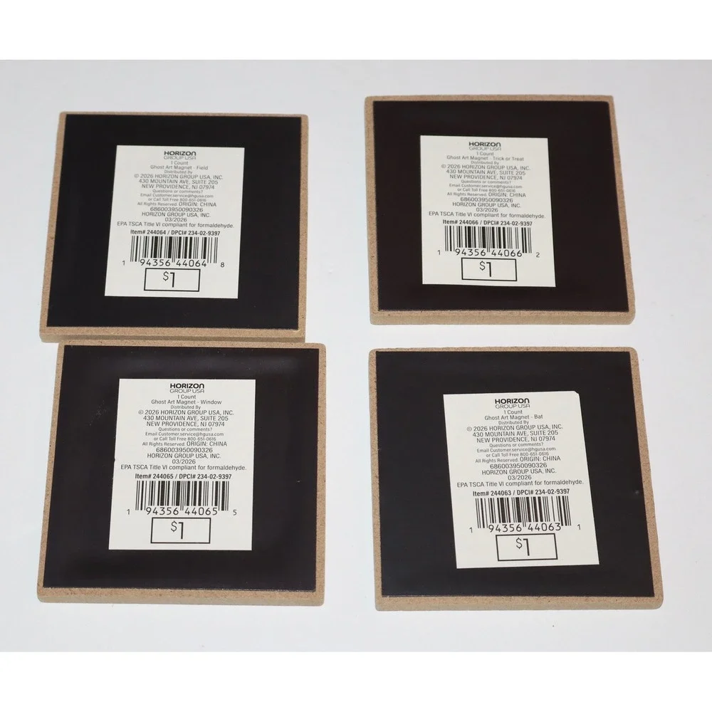 Target Bullseye Playground 2026 Halloween Ghost Art Magnets Set 4 Wooden Frame